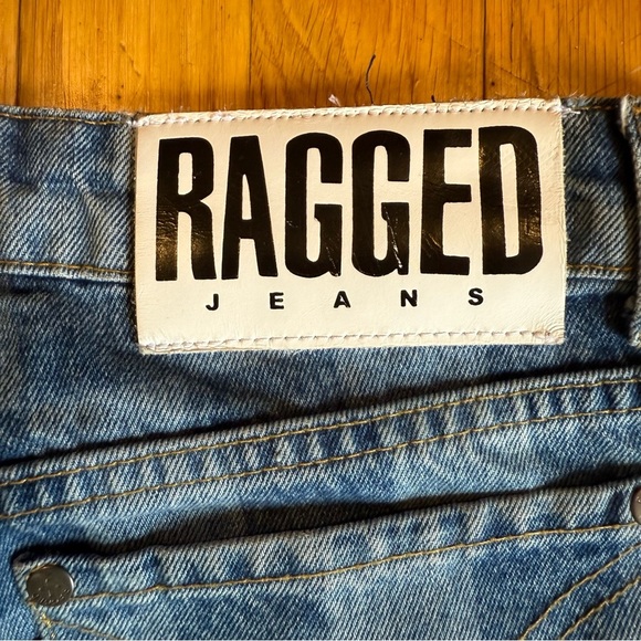 Ragged Priest Checker Blue Jeans Denim Womens 26 High Waist Mom Y2K 90's - Picture 6 of 6